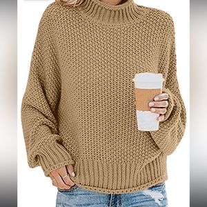 Knit Sweater - turtle neck pullover